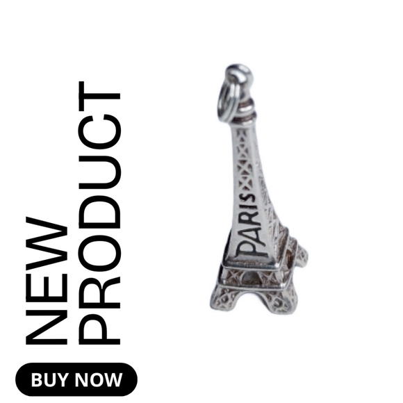 M Made In Italy Jewelry - NEW 925 Sterling Silver Paris Eiffel Tower Charm